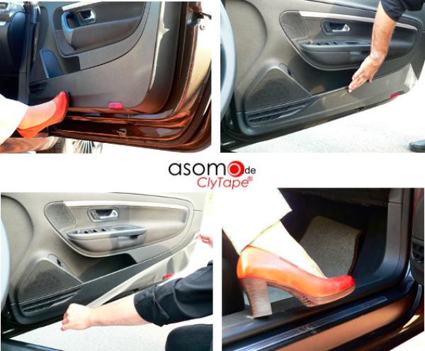 ClyTape® Kunststoffteile-Schutzfolie Innenraum für Skoda Superb III Limousine 2015-