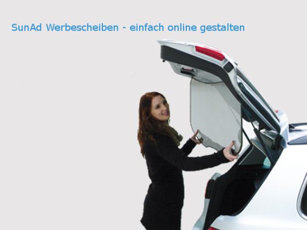 SunAd-Werbescheibe für Citroen Berlingo II 2. Generation einteilige Heckklappe, 2008